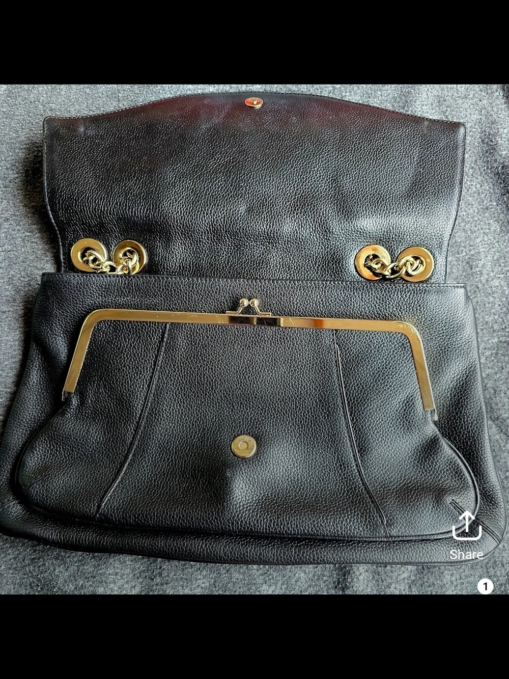 MCM Black Leather Crossbody Bag with Gold Hardware - Picture 2 of 4